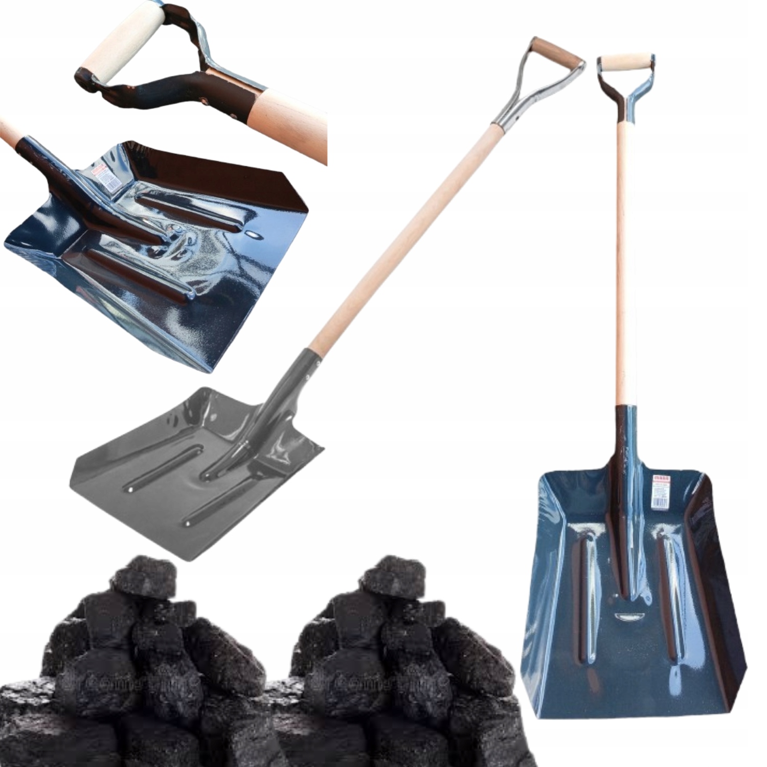 Lopata na drevené uhlie s drevenou rukoväťou DY 120 cm